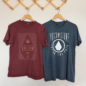 2 Volcom Pre-Shrunk Graphic T-Shirts